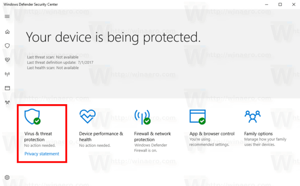 Povolit přístup k řízené složce ve Windows 10