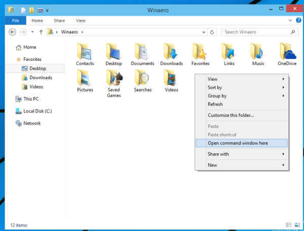 Windows 10 اكتب Cmd في شريط عناوين المستكشف