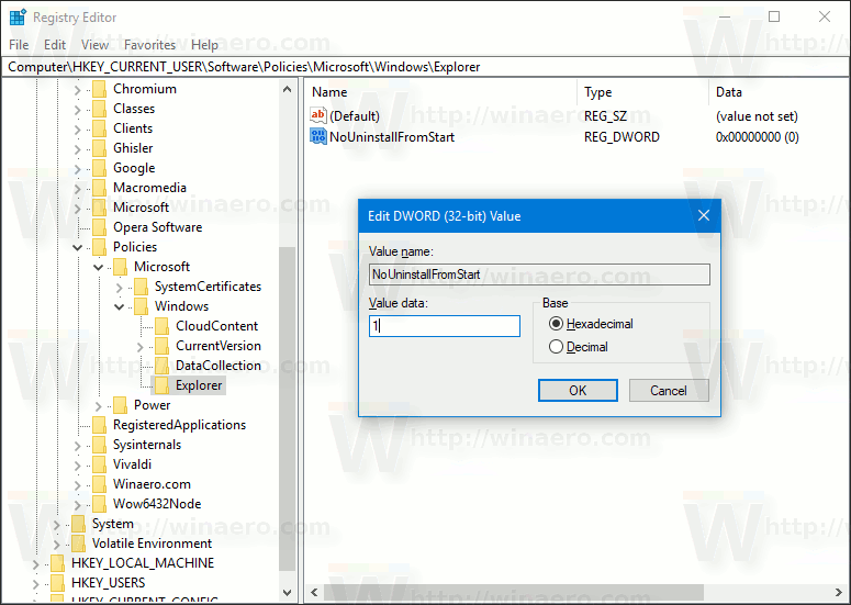 Žiadny príkaz na odinštalovanie Windows 10 Ponuka Štart