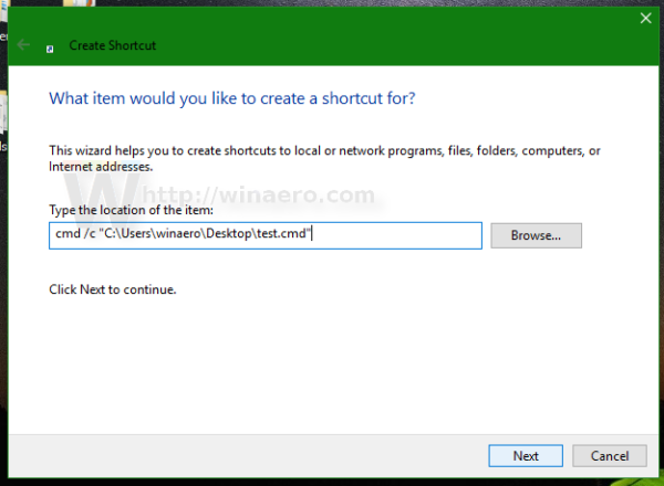 Fichier de commandes épinglé Windows 10 pour démarrer 2