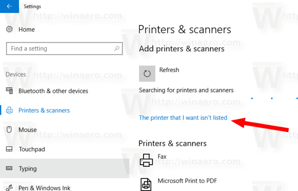 „Windows 10“ pridėkite spausdintuvo valdymo skydą