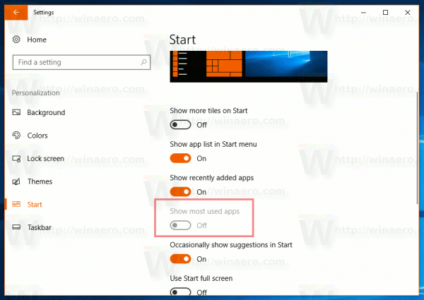 Windows 10 Mostra les aplicacions més utilitzades en gris
