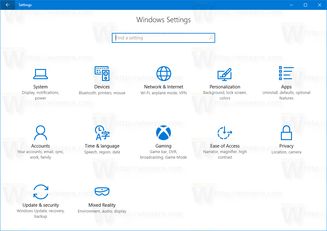 Nastavitve posodobitve za Windows 10 Creators 15019