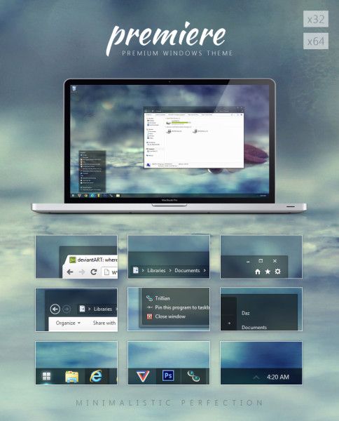 Premiere-teema Windows 7: lle