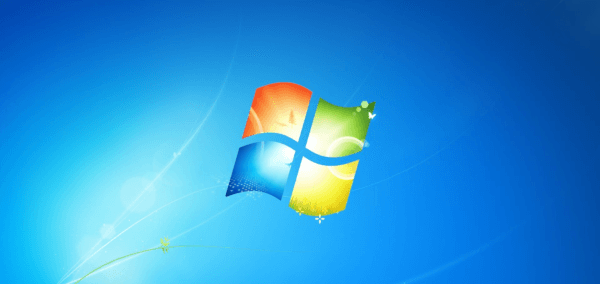 „Windows 7“ reklamjuostės logotipo fonas