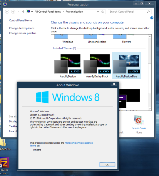 Thème Windows 8.1