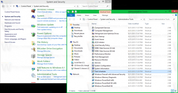 Windows 8 oppgaveplanlegger oppretter oppgave - forholdene er ikke merket