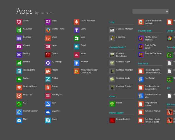 Visualització de totes les aplicacions de la pantalla d