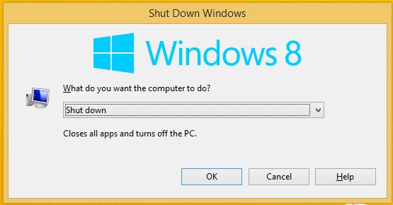 zamknij okna dialogowe Windows 8