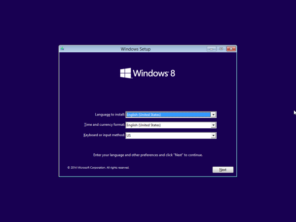 nastavení systému Windows