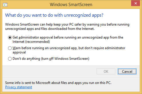 Windowsin SmartScreen