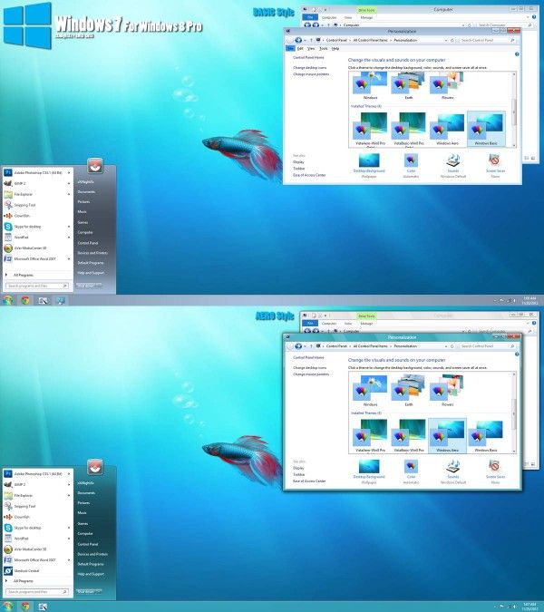 Windows 7 vs per a Windows 8