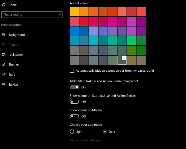 Как да конфигурирам прозрачна лента на задачите в Windows 10-3