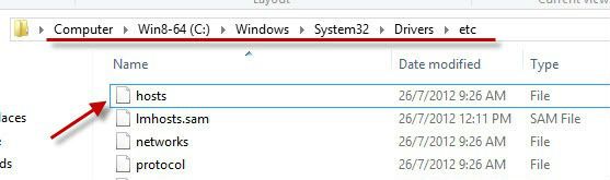 Windows10에서 호스트 파일 관리