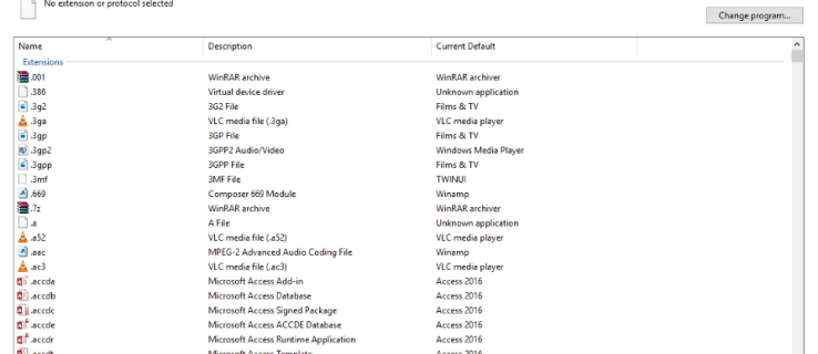 Comment associer des types de fichiers à des programmes dans Windows 10