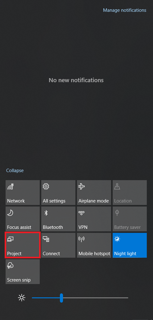 Windows 10 Proje ayarları