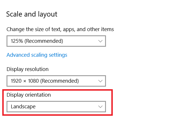 Opciones de visualización de Windows