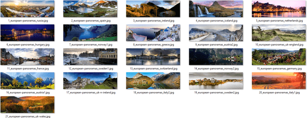 Fons de pantalla de Panorames d’Europa Themepack