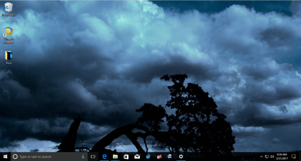 Θέμα Dark Skies των Windows 10