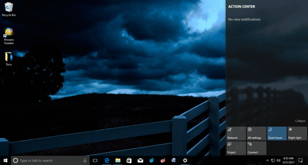 Tema 1 de Windows 10 Dark Skies
