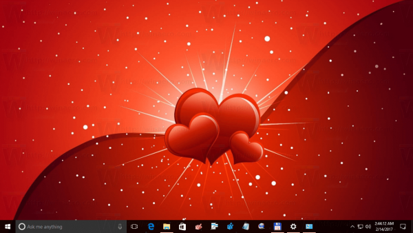 Valentínska téma pre Windows 10 5