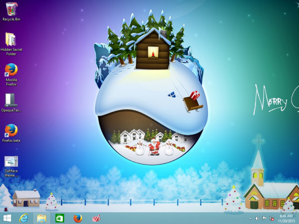Thème de Noël 2015 Windows 8-1