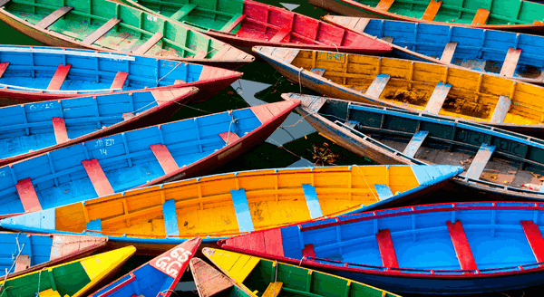 Разноцветные лодки ПРЕМИУМ