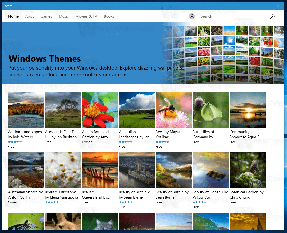 Tema di Windows Store