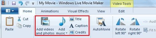 Windows Movie Maker 비디오 추가