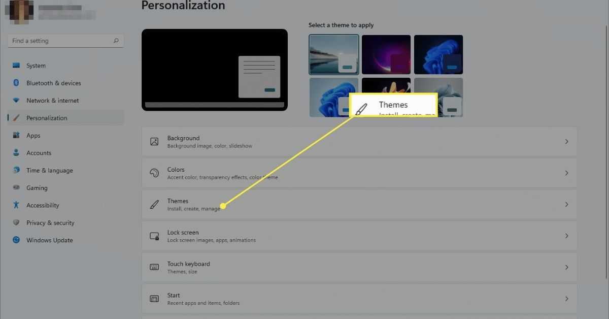 Windows 11 Personalization>Temaer