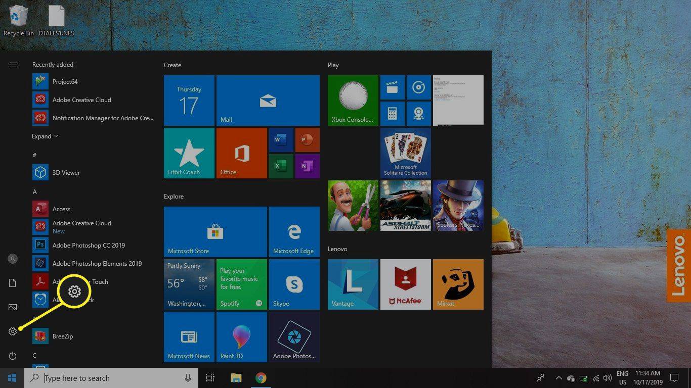 Windows-innstillinger-ikon