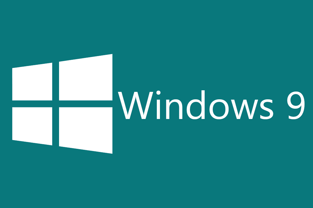 Photo du logo Windows 9 (non officiel).
