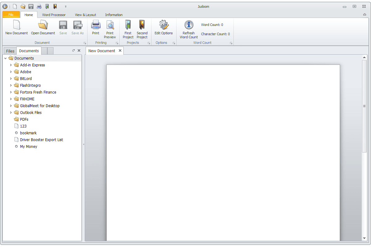 Judoom libreng word processor sa Windows 10