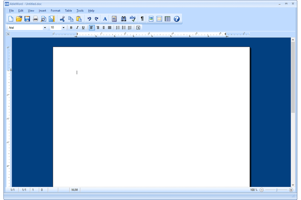 AbleWord ilmainen tekstinkäsittelyohjelma Windows 10:ssä